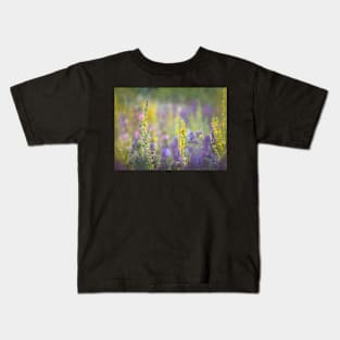 Yellow and purple flowers Kids T-Shirt